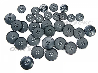 51926/15 мм (4 пр) черные пуговицы (брючные) - купить в Магадане. Цена: 1.50 руб.