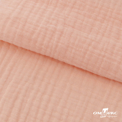 Ткань Муслин, 100% хлопок, 125 гр/м2, шир. 140 см #201 цв.(18)-розовый персик - купить в Магадане. Цена 464.97 руб.