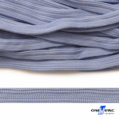 Шнур плетеный (плоский) d-12 мм, (уп.90+/-1м), 100% полиэстер, цв.259 - голубой - купить в Магадане. Цена: 8.62 руб.