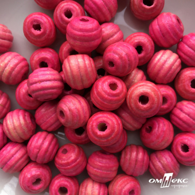 0309-Бусины деревянные "ОмТекс", 16 мм, упак.50+/-3шт, цв.023-розовый - купить в Магадане. Цена: 62.22 руб.