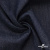 Ткань костюмная "Джинс" с начесом, 320 г/м2, 80% хлопок 20%полиэстер, шир. 160 см, т.синий - купить в Магадане. Цена 492.24 руб.