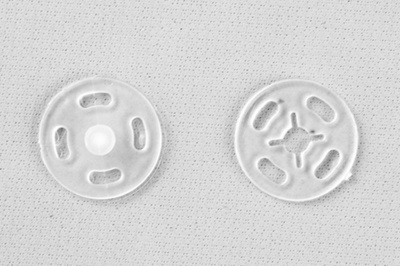 Кнопки пришивные пластиковые 13 мм, блистер 24шт, цв.-прозрачные - купить в Магадане. Цена: 62.27 руб.