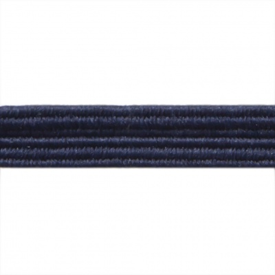 Резиновые нити с текстильным покрытием, шир. 6 мм ( упак.30 м/уп), цв.- 117-т.синий - купить в Магадане. Цена: 152.05 руб.