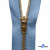 Молнии джинсовые металл т-5, 18 см латунь (YG), цв.-деним (231) - купить в Магадане. Цена: 22.80 руб.