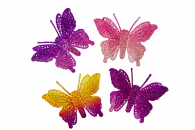 Бабочка декоративная пластиковая #12 - купить в Магадане. Цена: 7.09 руб.