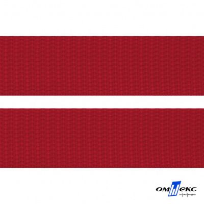 Красный - цв.171- Текстильная лента-стропа 550 гр/м2 ,100% пэ шир.50 мм (боб.50+/-1 м) - купить в Магадане. Цена: 797.67 руб.
