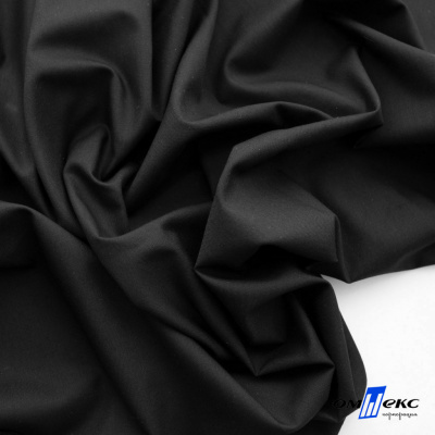 Ткань сорочечная Темза, 80%полиэстр 20%вискоза, 120 г/м2 ш.150 см, цв.черный - купить в Магадане. Цена 269.93 руб.