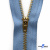 Молнии джинсовые металл т-4, 18 см латунь (YG), цв.-деним (231) - купить в Магадане. Цена: 21.57 руб.