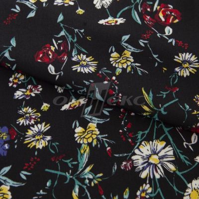 Плательная ткань "Фламенко" 6.2, 80 гр/м2, шир.150 см, принт растительный - купить в Магадане. Цена 239.03 руб.