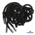 Шнурки #107-05, круглые 130 см, декор.наконечник, цв.чёрный - купить в Магадане. Цена: 22.56 руб.