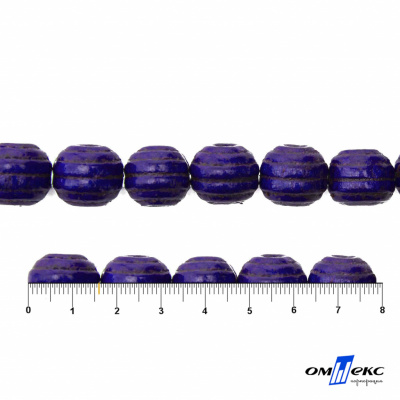 0309-Бусины деревянные "ОмТекс", 16 мм, упак.50+/-3шт, цв.018-фиолет - купить в Магадане. Цена: 62.22 руб.