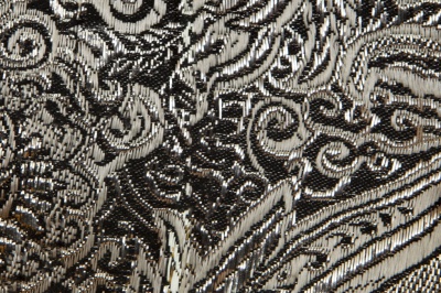 Ткань костюмная жаккард №11, 140 гр/м2, шир.150см, цвет тем.серебро - купить в Магадане. Цена 383.29 руб.