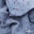 Ткань Муслин принт, 100% хлопок, 125 гр/м2, шир. 140 см, #2308 цв. 69 серо-голубой с цветком - купить в Магадане. Цена 413.11 руб.