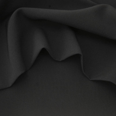 Костюмная ткань "Элис", 220 гр/м2, шир.150 см, цвет чёрный - купить в Магадане. Цена 308 руб.
