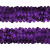 Тесьма с пайетками 12, шир. 30 мм/уп. 25+/-1 м, цвет фиолет - купить в Магадане. Цена: 1 098.48 руб.