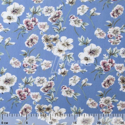Плательная ткань "Фламенко" 12.1, 80 гр/м2, шир.150 см, принт растительный - купить в Магадане. Цена 243.96 руб.