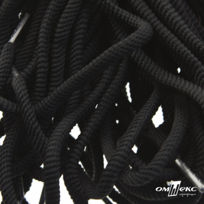 Шнурки #106-09, круглые 130 см, цв.чёрный - купить в Магадане. Цена: 21.92 руб.