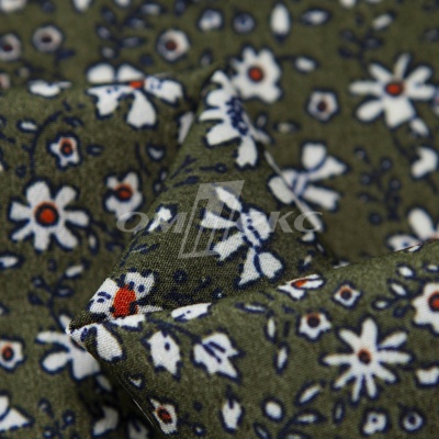 Плательная ткань "Фламенко" 11.2, 80 гр/м2, шир.150 см, принт растительный - купить в Магадане. Цена 259.21 руб.
