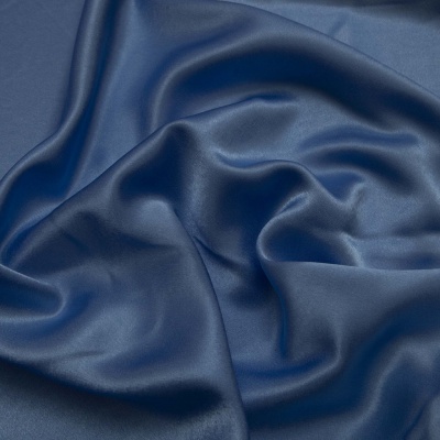 Поли креп-сатин 16-4132, 125 (+/-5) гр/м2, шир.150см, цвет голубой - купить в Магадане. Цена 155.57 руб.