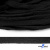 Шнур плетеный d-8 мм плоский, 70% хлопок 30% полиэстер, уп.85+/-1 м, цв.- чёрный - купить в Магадане. Цена: 735 руб.