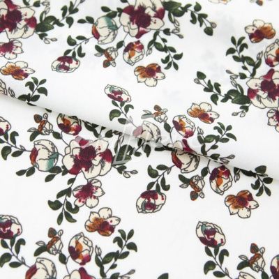 Плательная ткань "Фламенко" 23.1, 80 гр/м2, шир.150 см, принт растительный - купить в Магадане. Цена 264.56 руб.