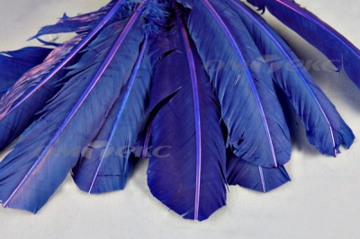 Декоративный Пучок из перьев, перо 23см/синий - купить в Магадане. Цена: 12.34 руб.