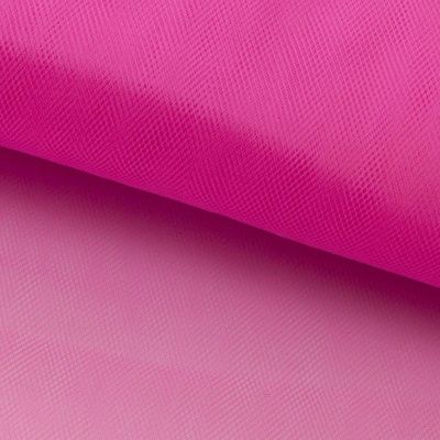 Фатин матовый 16-31, 12 гр/м2, шир.300см, цвет барби розовый - купить в Магадане. Цена 100.92 руб.