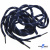Шнурки #107-19, круглые 130 см, двухцветные цв.тём.синий/белый - купить в Магадане. Цена: 22.14 руб.