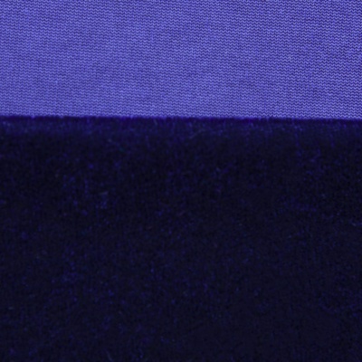 Бархат стрейч №14, 240 гр/м2, шир.160 см, (2,6 м/кг), цвет т.синий - купить в Магадане. Цена 740.88 руб.